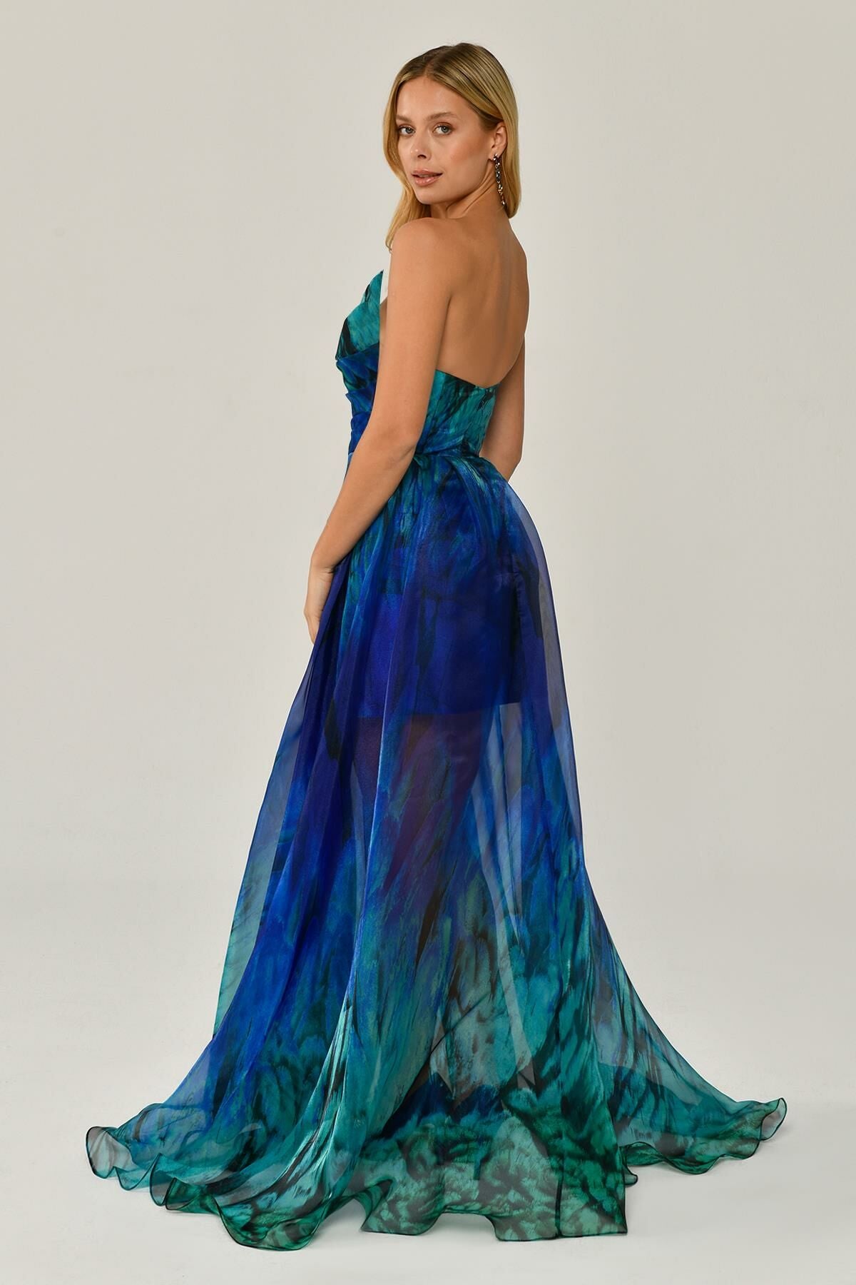 Ocean Dress ✨Rochie de Seară în Tonuri de Albastru și Verde"
