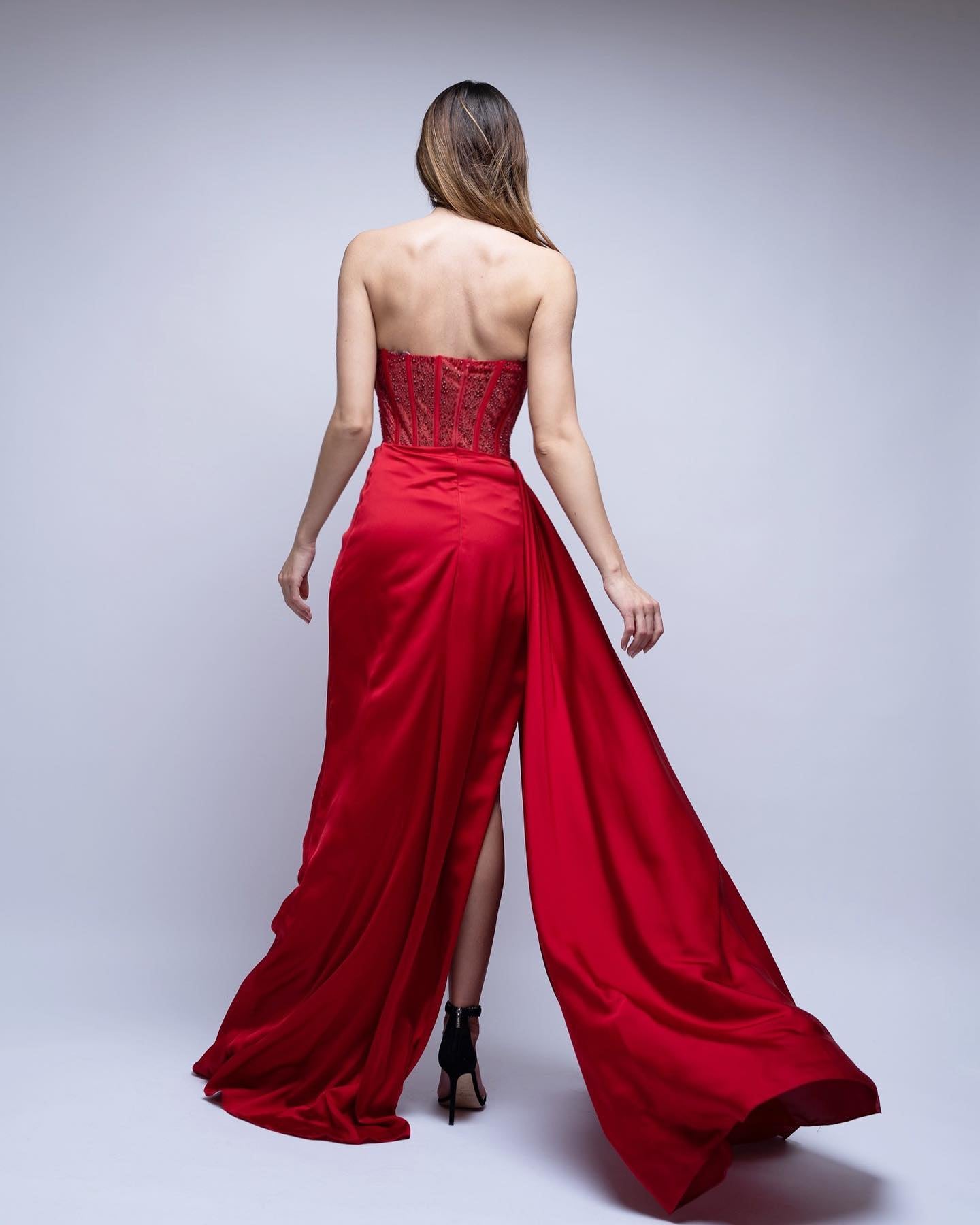Selen Corset Red Dress