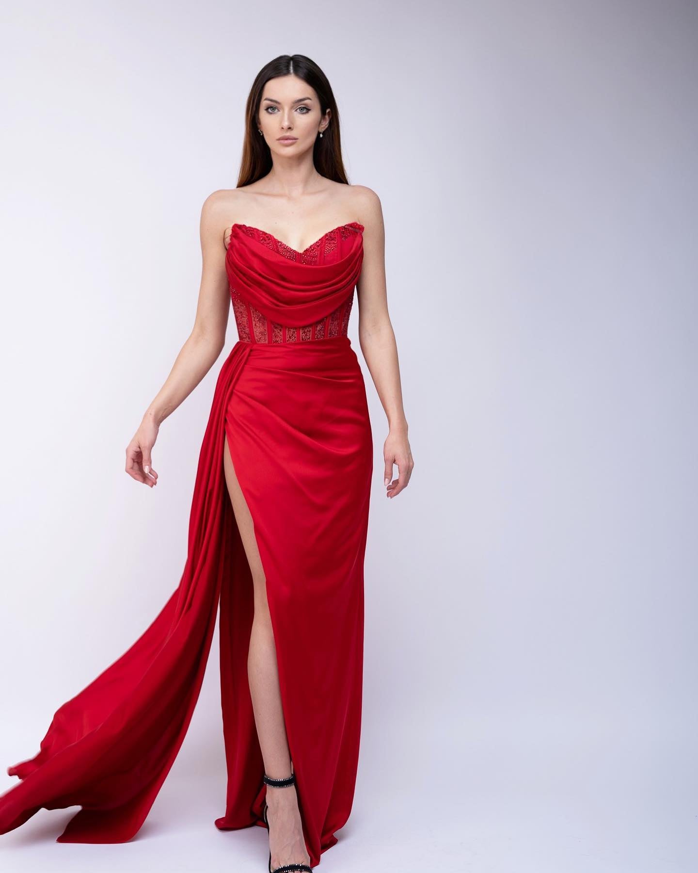 Selen Corset Red Dress