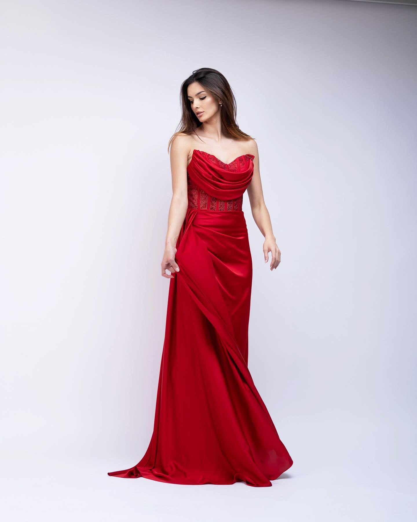 Selen Corset Red Dress